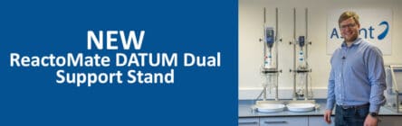 introduction to the ReactoMate DATUM Dual Support Stand for 2 vessels up to 5L each from Asynt chemistry