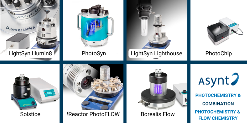 Asynt and Uniqsis LED photochemistry and combined photochemistry with flow chemistry solutions