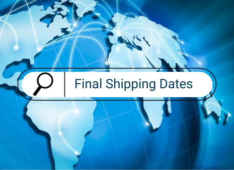 Asynt final shipping dates for domestic and international delivery of laboratory equipment